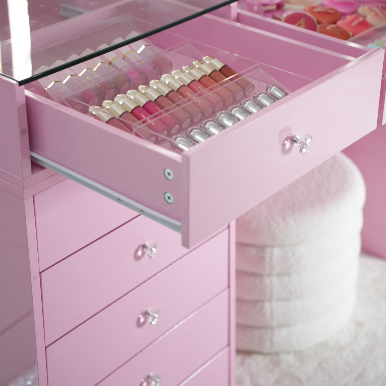 Pink vanity